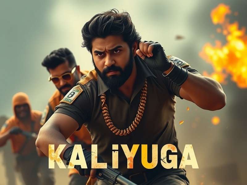 Artistic depiction of Raji confronting a demon in Kali Yuga setting