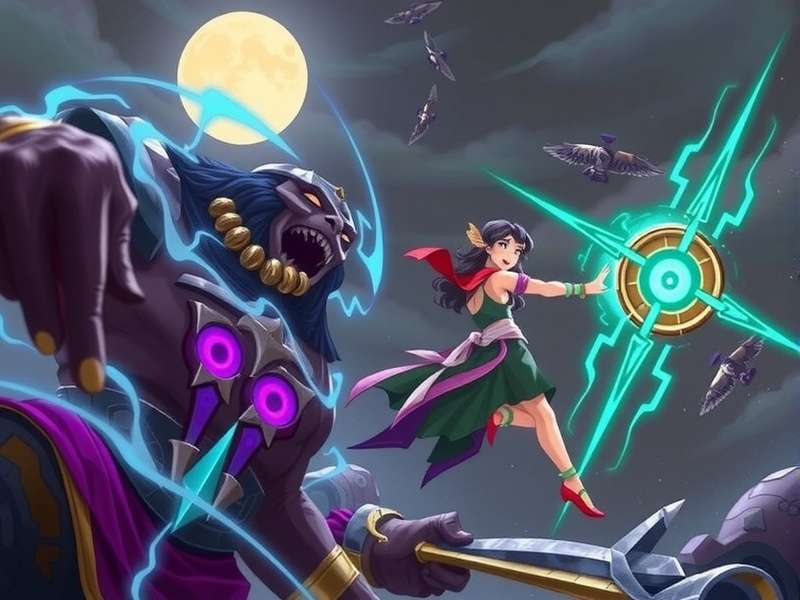 Artistic depiction of the end of Kaliyuga from Raji Kaliyuga game showing a celestial battle