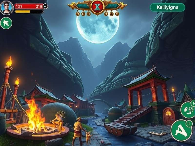 Raji Kaliyuga Game Art depicting Kaliyuga era with dramatic lighting