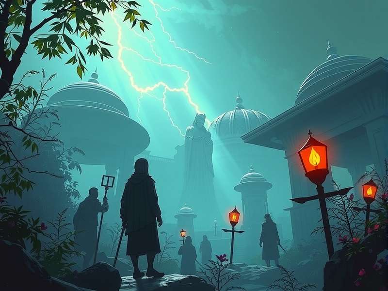 Infographic comparing traditional Kaliyuga timeline with Raji Kaliyuga game's compressed narrative cycle