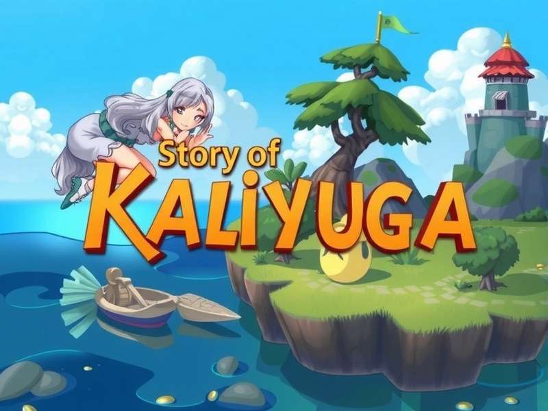 Artistic depiction of the protagonist Raji facing the challenges of Kali Yuga