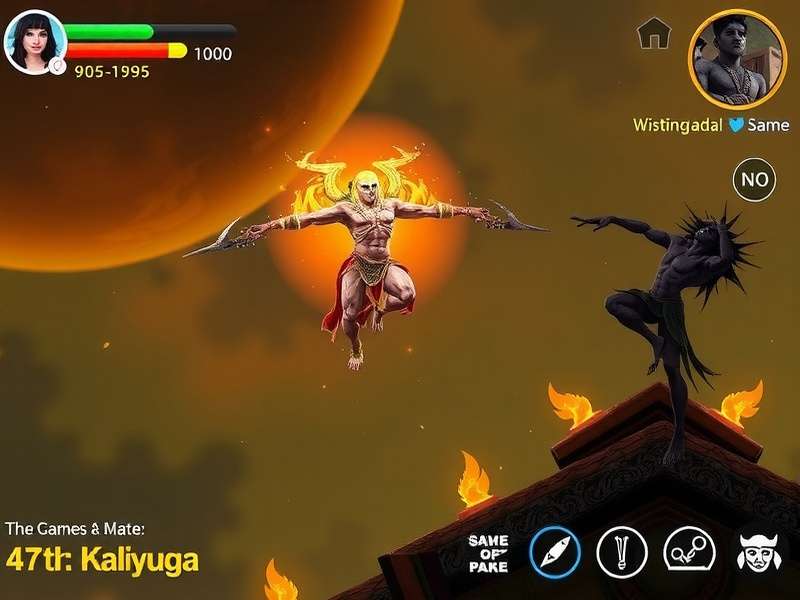 Kali In Kaliyuga game art featuring mythological Indian warriors