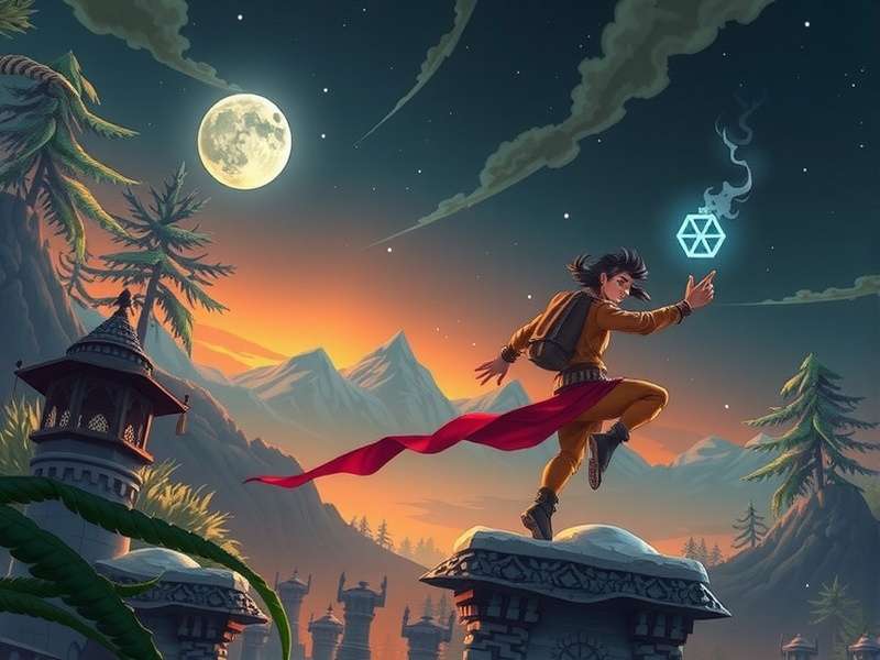 Mystical artwork depicting the end of Kaliyuga with Raji character