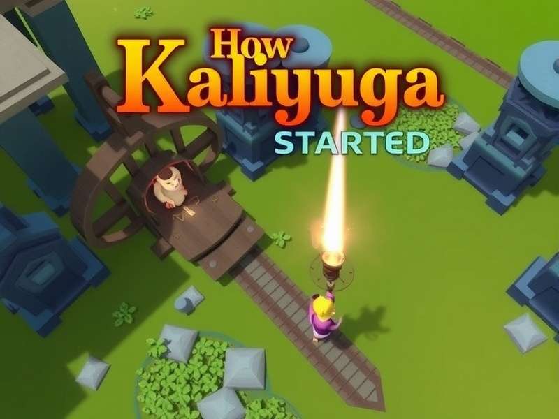 The Kali entity as a shadowy, multi-armed figure whispering corruption in the game Raji Kaliyuga.