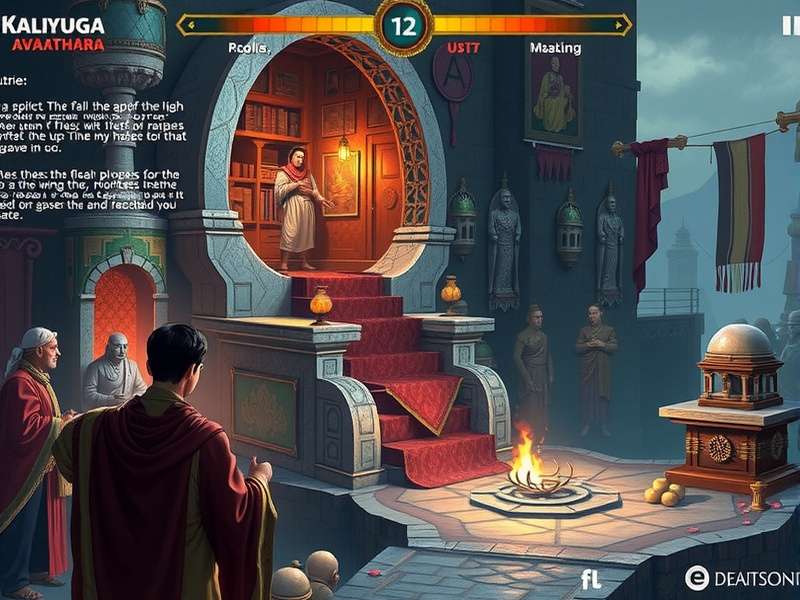 Epic battle scene from Raji Kaliyuga's Kaliyuga Avathara chapter showing the protagonist confronting a demonic overlord