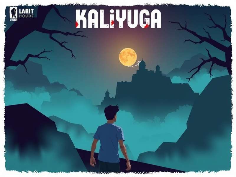 Kaliyuga Kannada Movie poster alongside Raji Kaliyuga gameplay screenshots showing the visual connection between film and game
