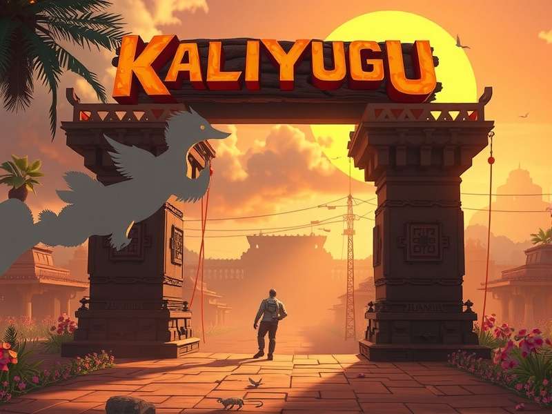 Kaliyuga Ramudu character artwork showing warrior in traditional dhoti with modern armor elements