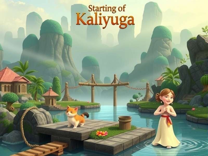 Starting Of Kaliyuga — Raji Kaliyuga game art depicting the transition into the dark age