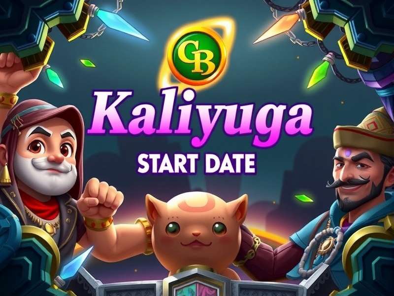 Raji Kaliyuga — Kaliyuga Start Date cosmic scene with ancient symbols and dark golden hour light