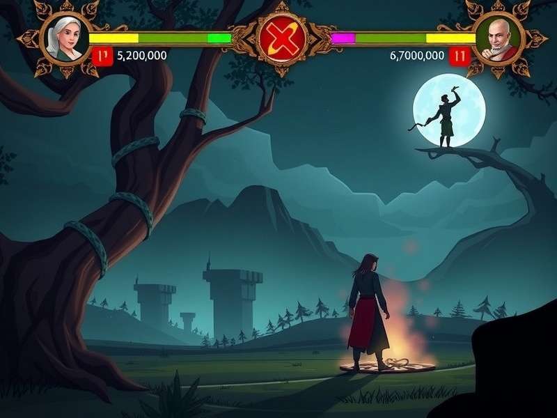 Raji Kaliyuga trailer key art featuring Raji standing against a demonic backdrop