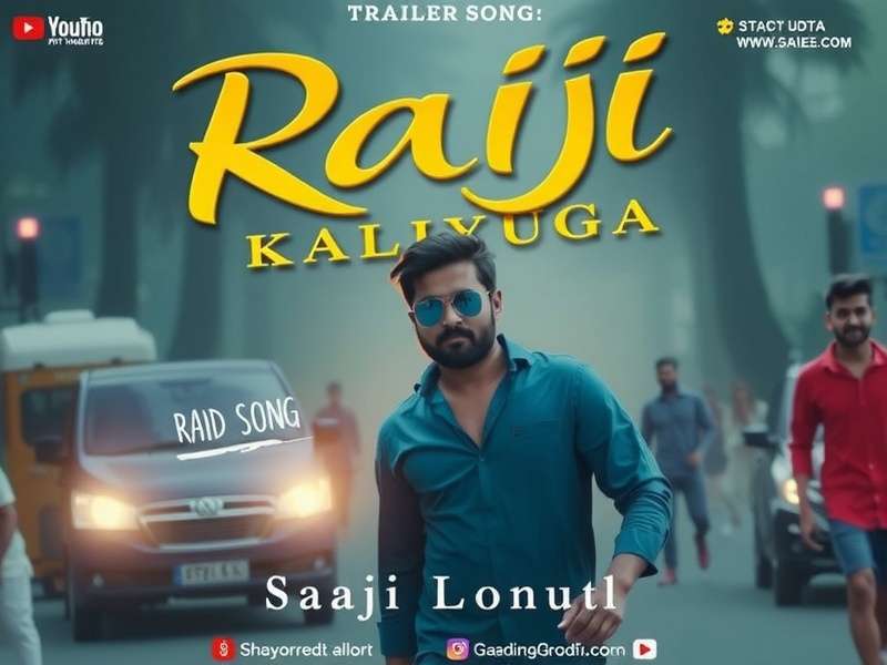 Raji Kaliyuga Trailer Song official cover art depicting Raji in battle against demonic forces