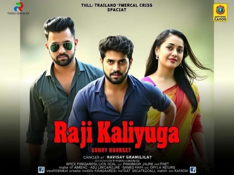 Raji Kaliyuga trailer song artwork featuring ancient Indian motifs and modern gaming aesthetics